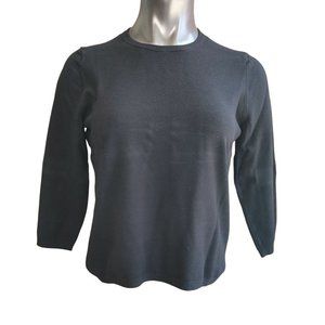 Philosophy Republic Clothing Womens XL Black Long Sleeve Back Zip Sweater